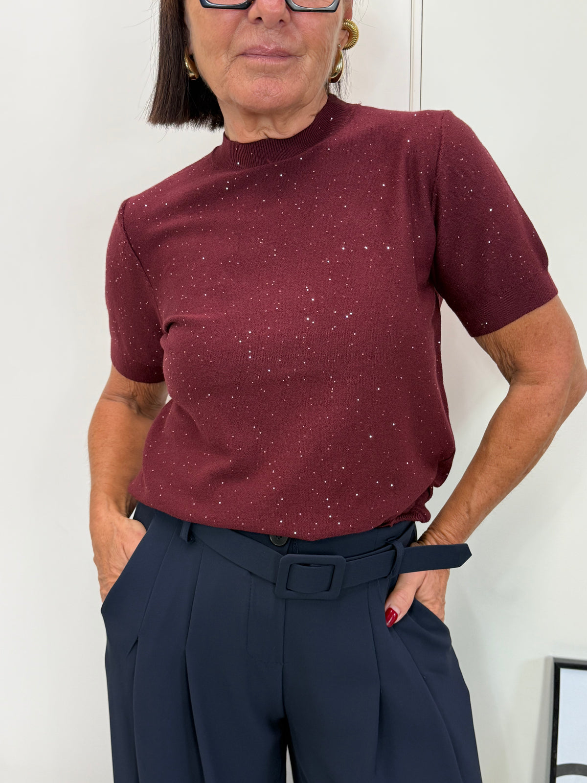 Maglia Glossy Bordeaux