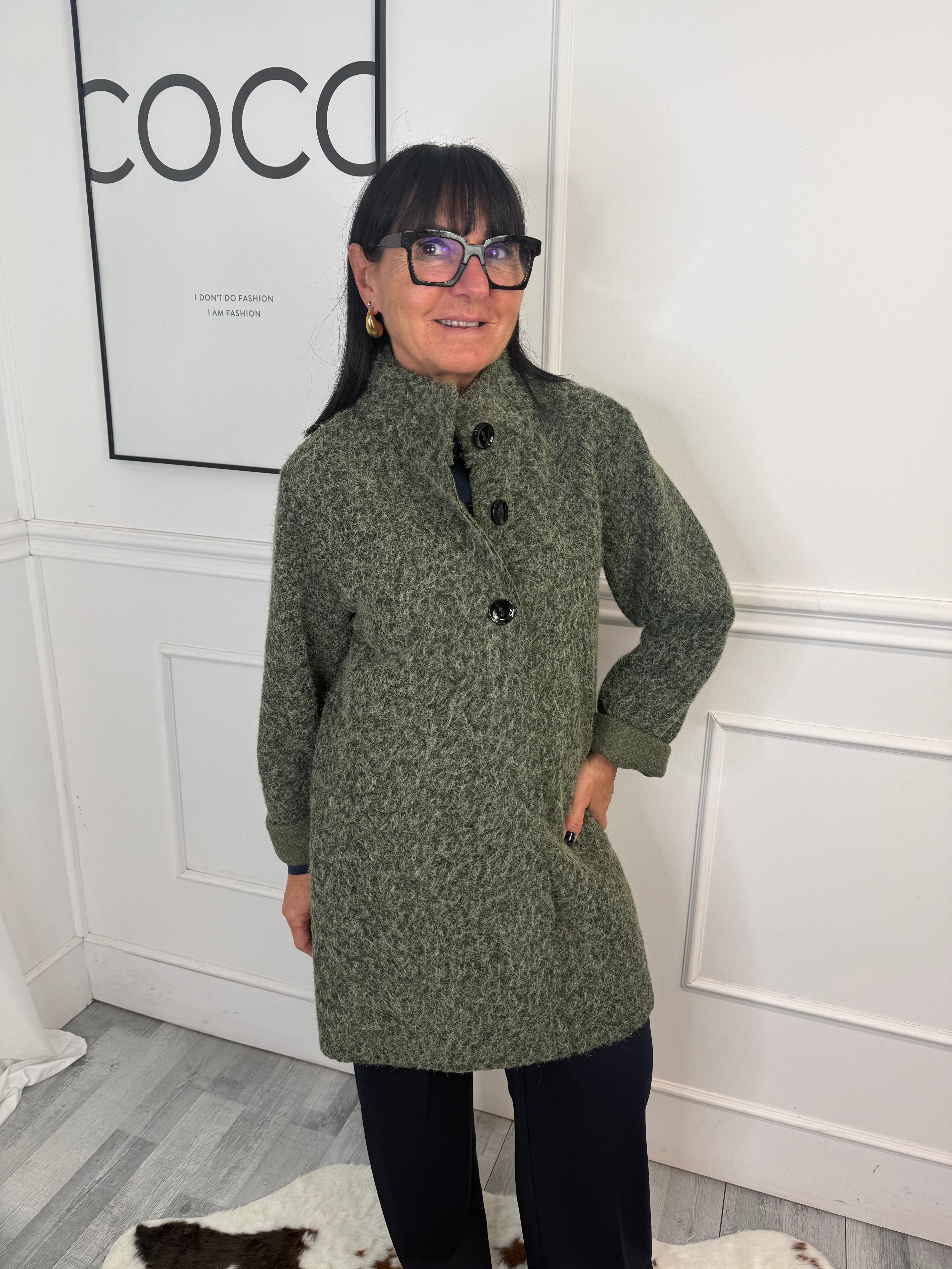 Cappottino Glam Verde Militare