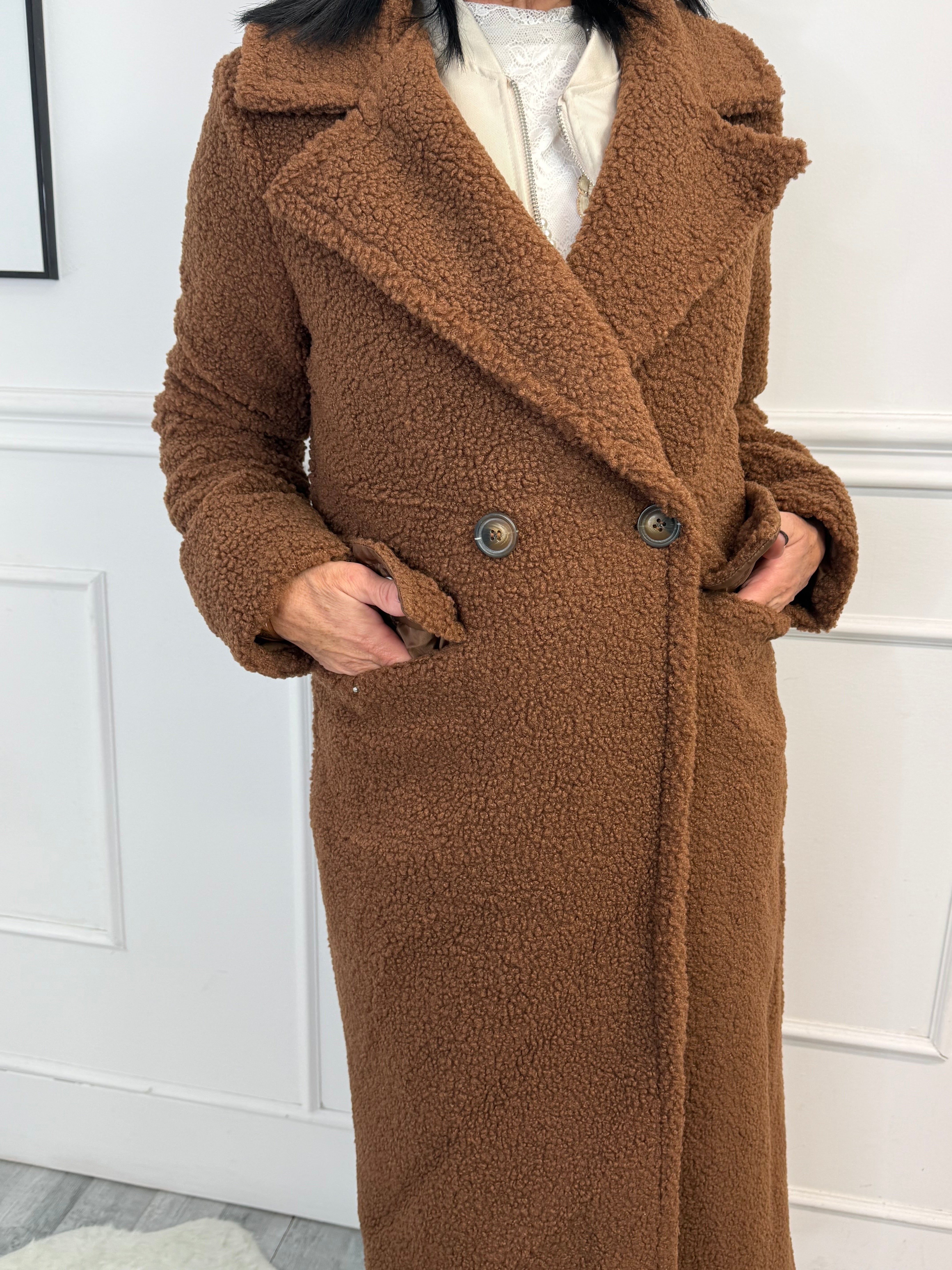 Cappotto Teddy Caramello