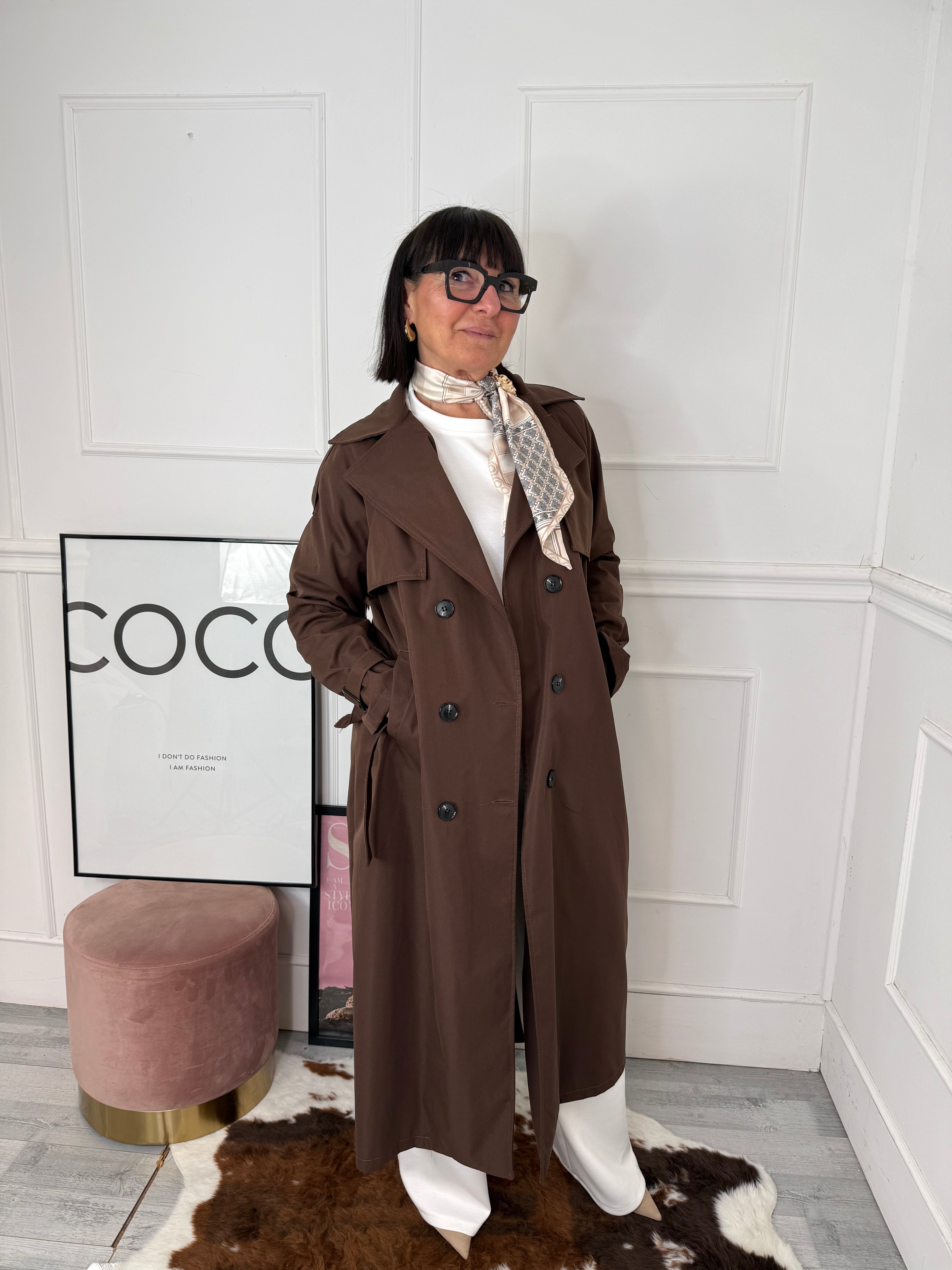 Trench Poirot Marrone