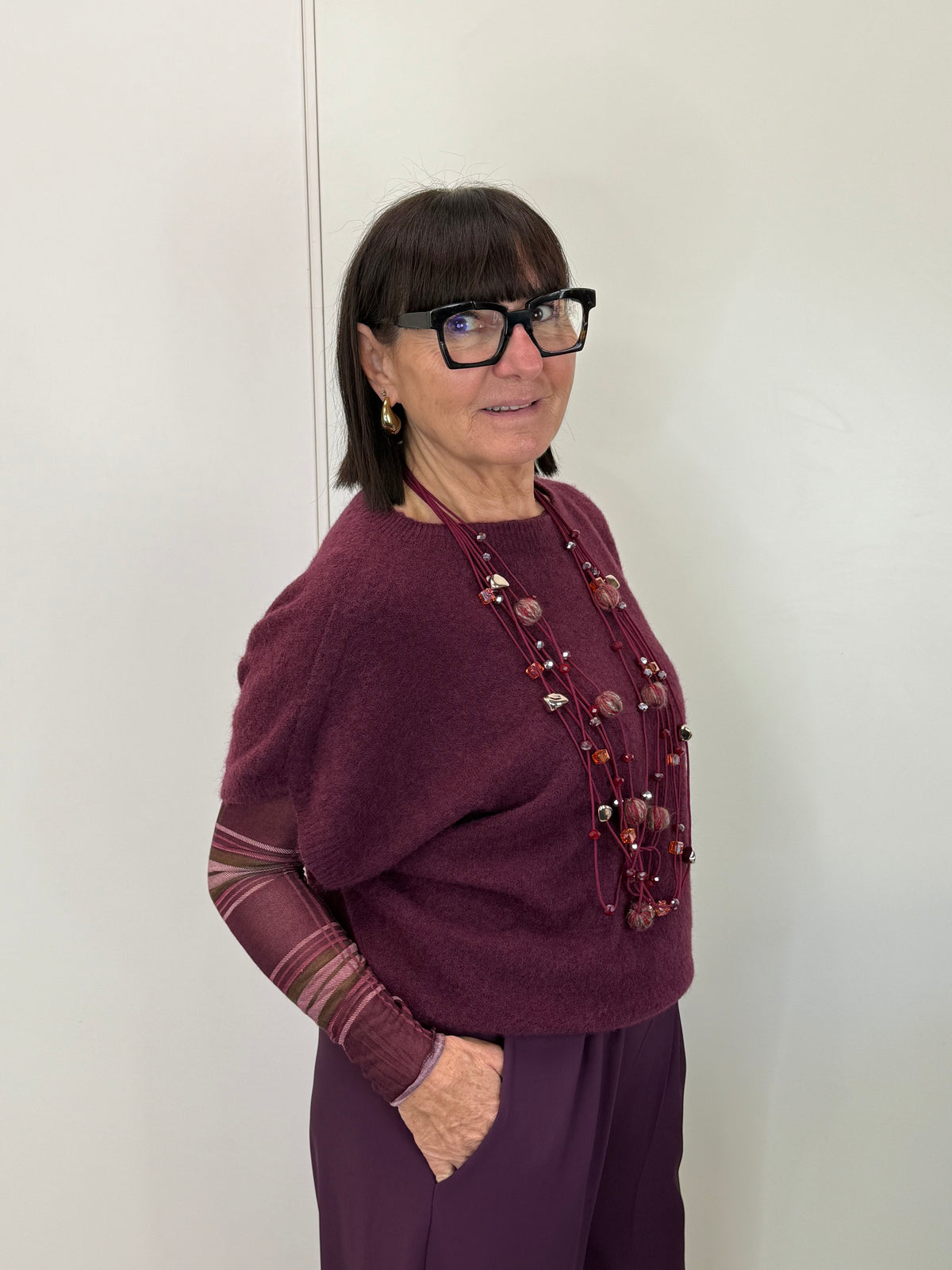 Gilet Amelia Bordeaux