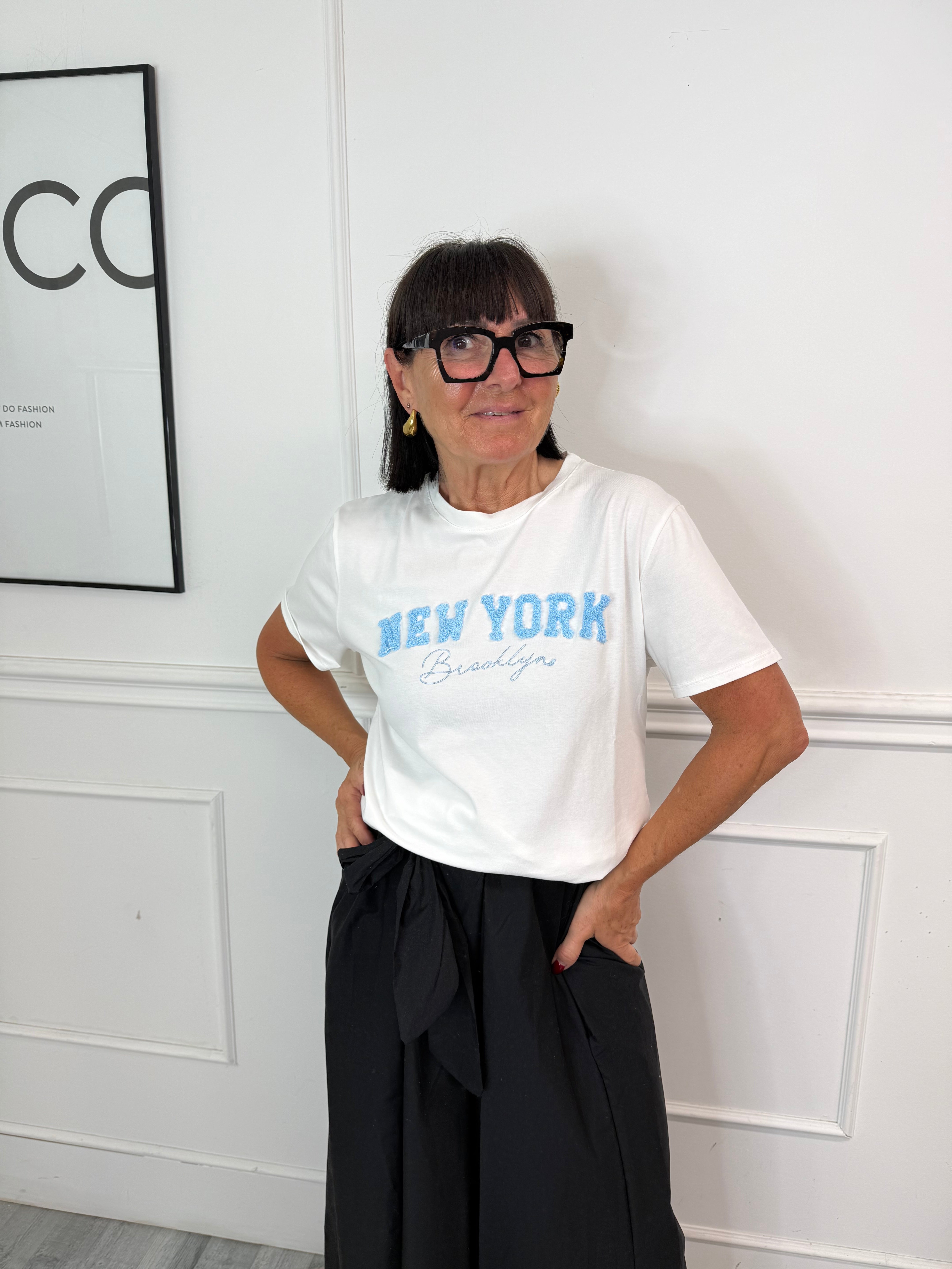 T-shirt New York Azzurra