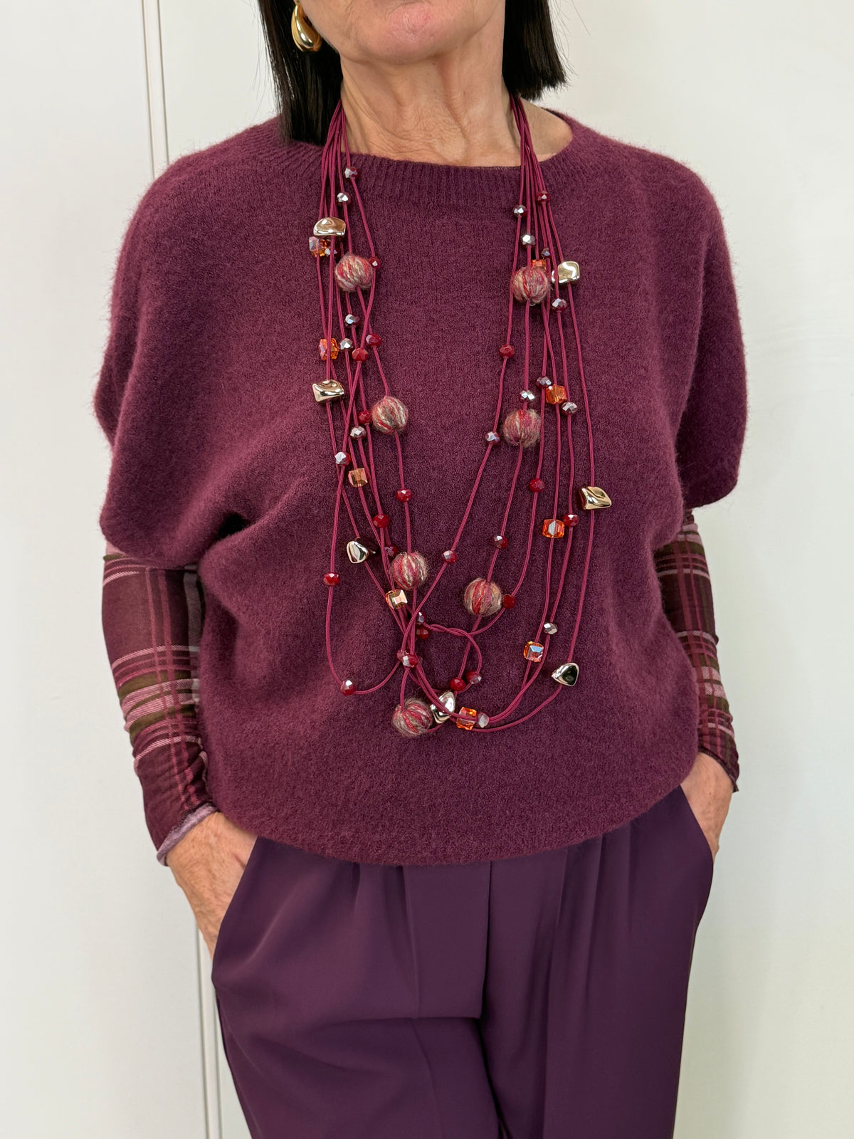 Gilet Amelia Bordeaux