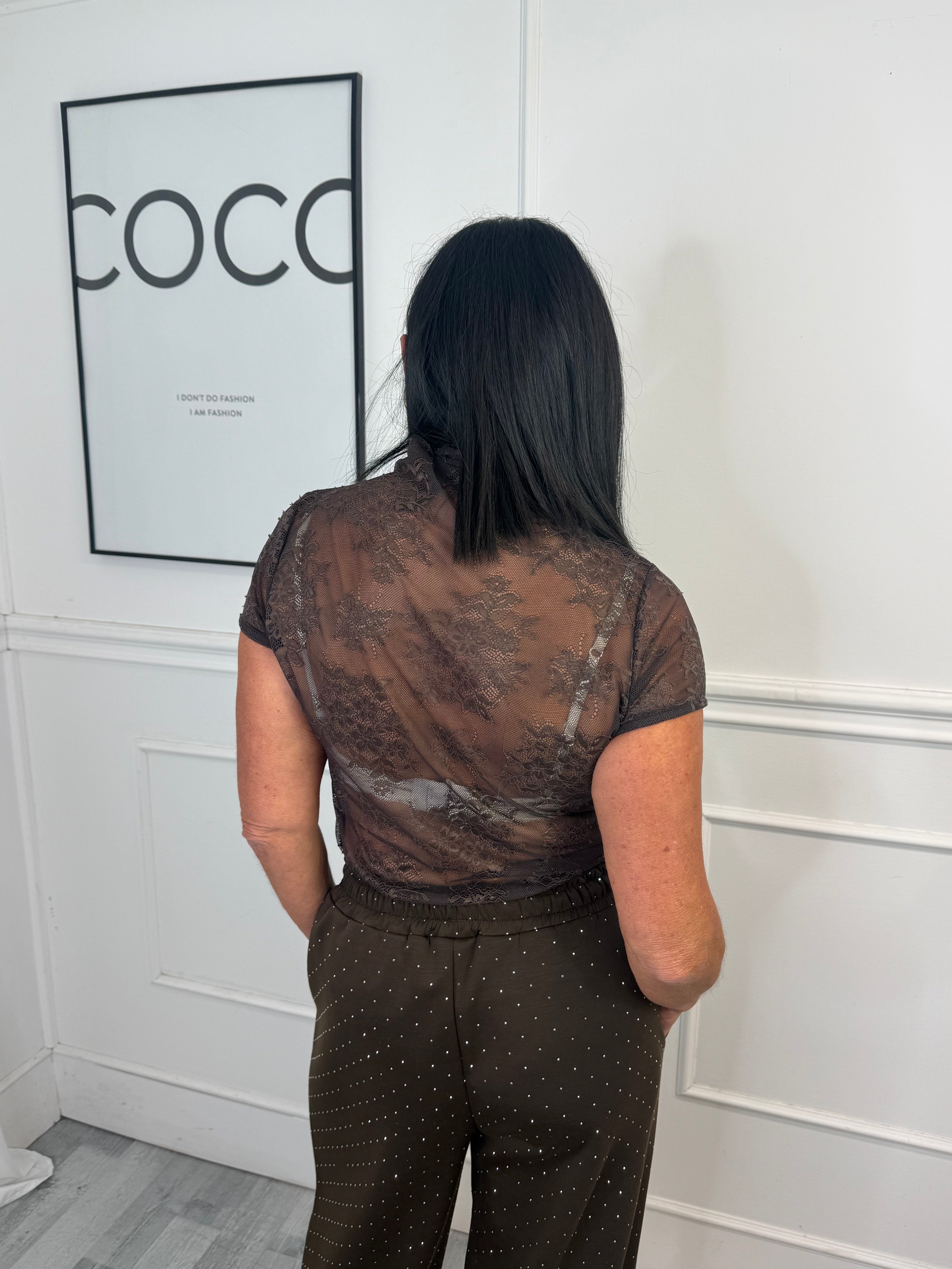 T-shirt Francy Marrone