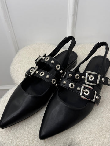 Ballerine Fibbia Nera