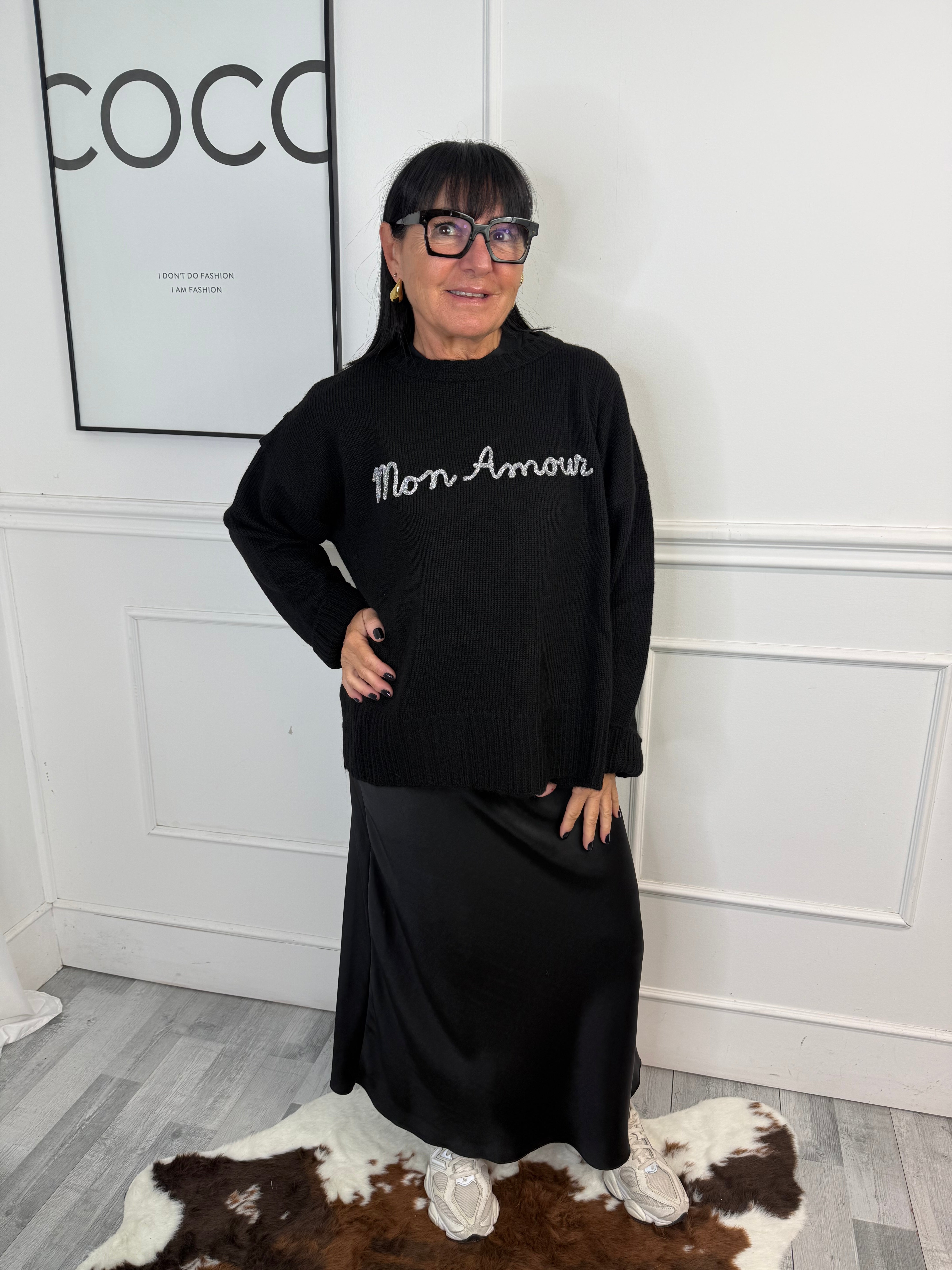 Maglia Mon Amour Nera Kontatto