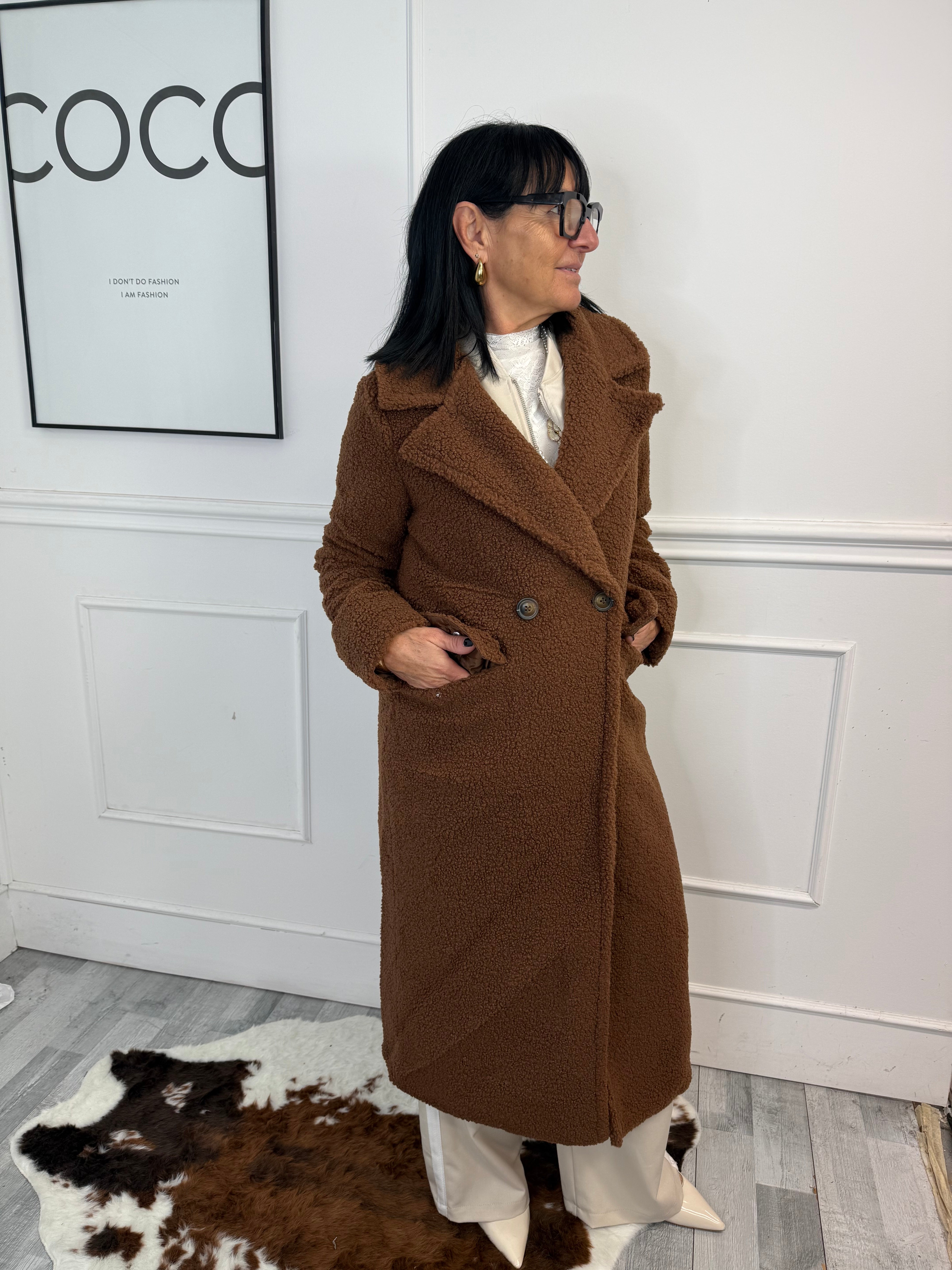 Cappotto Teddy Caramello