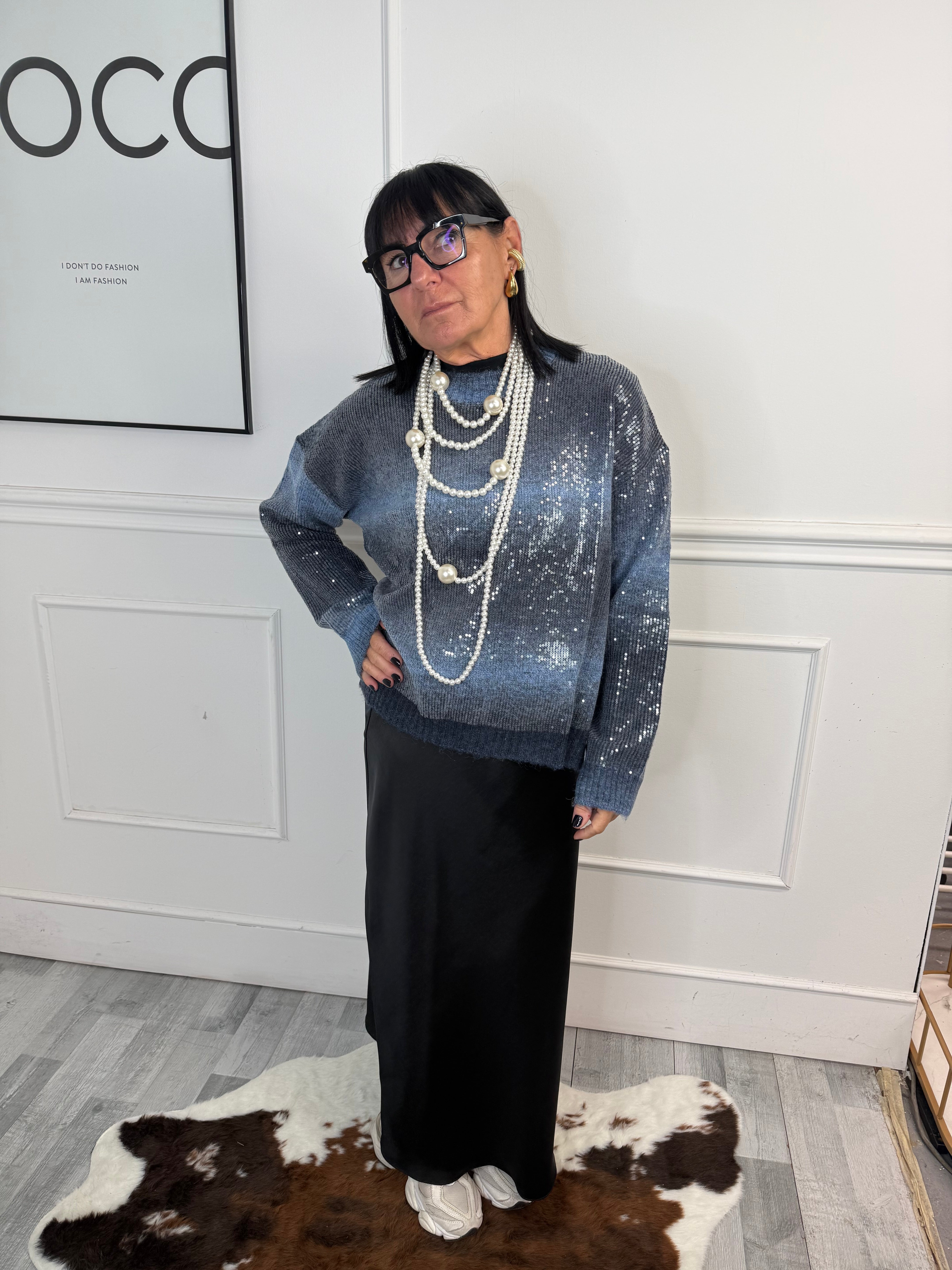 Maglia Paillettes Azzurra LiuJo