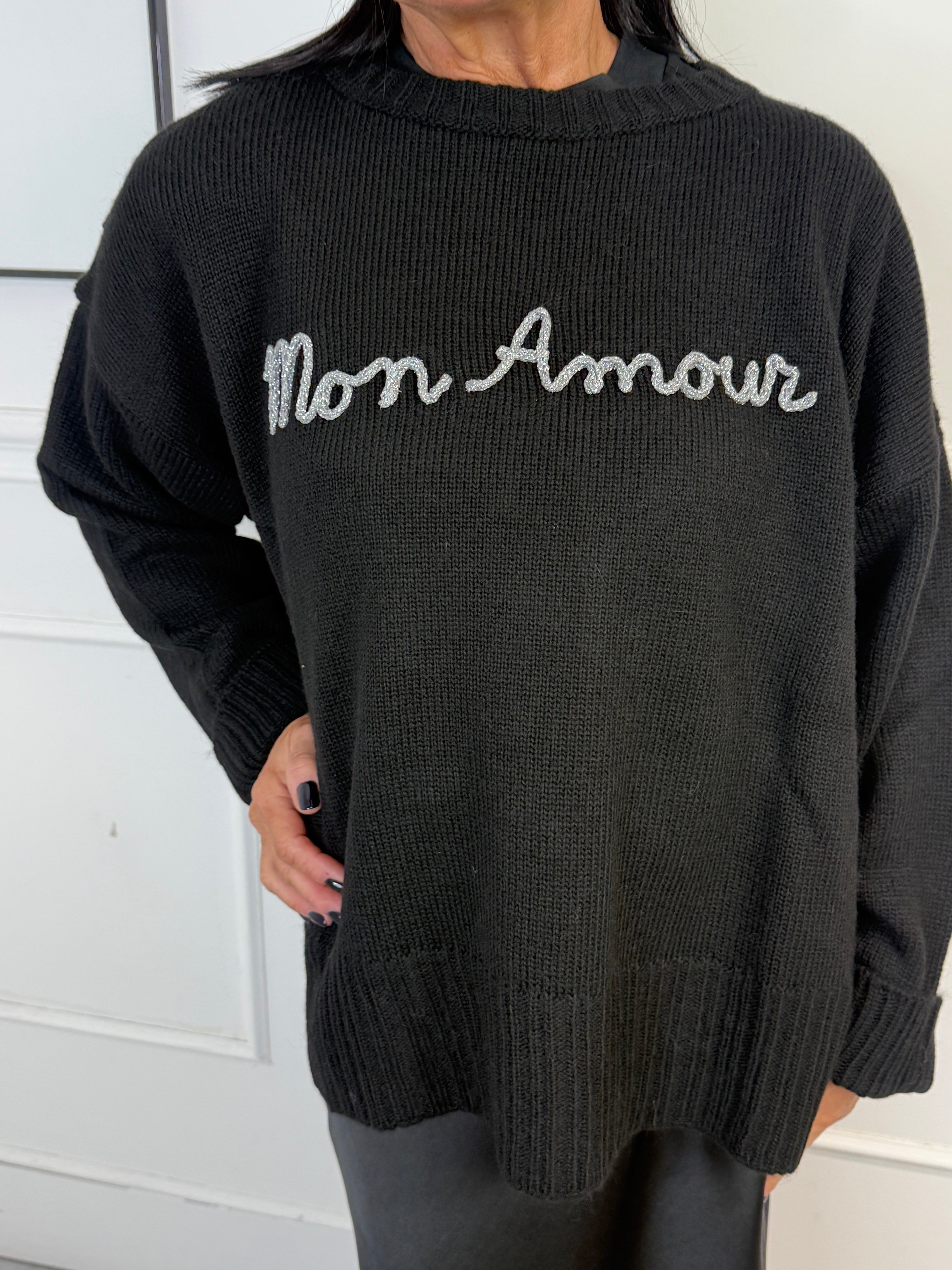 Maglia Mon Amour Nera Kontatto