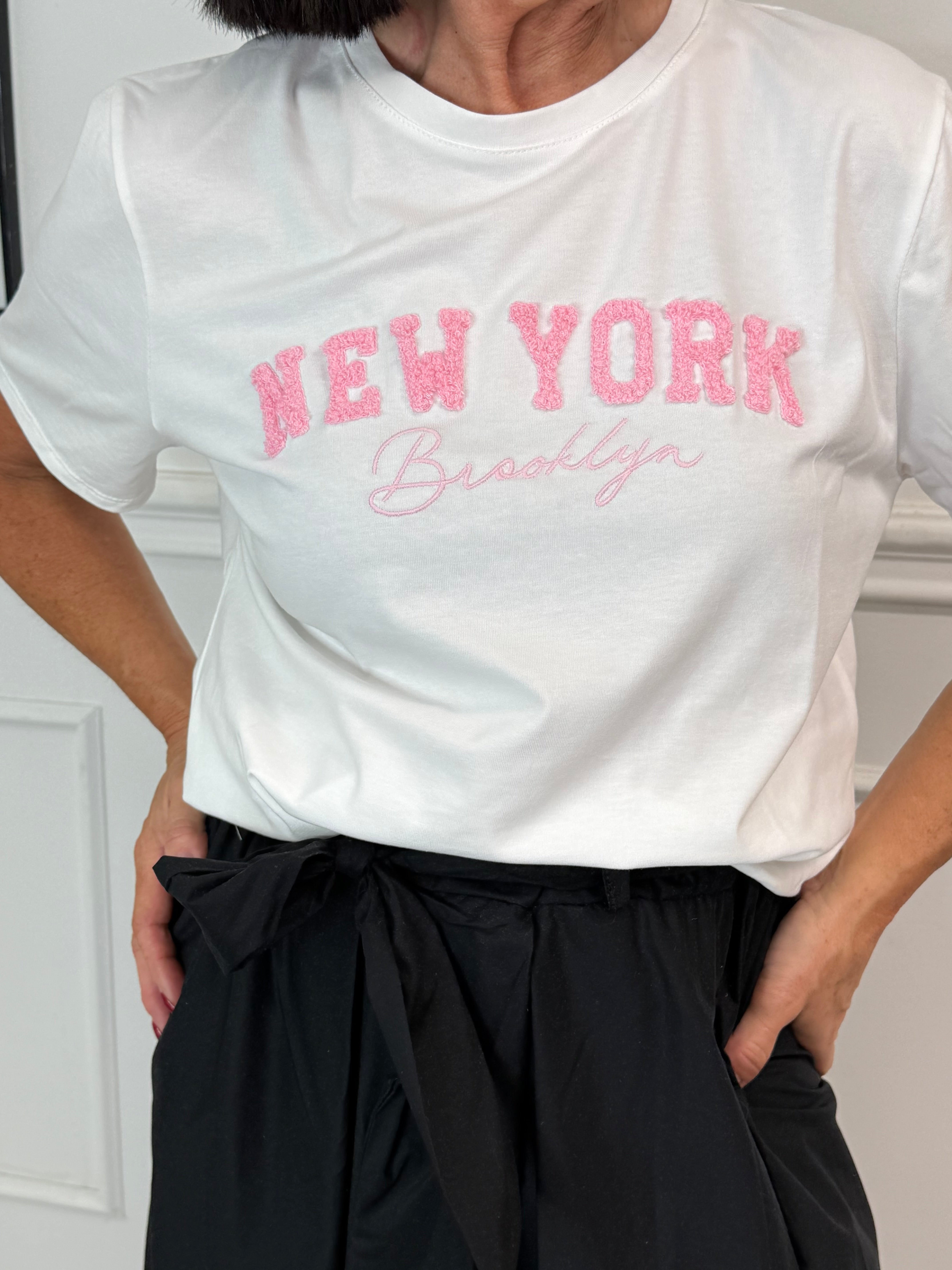 T-shirt New York Rosa