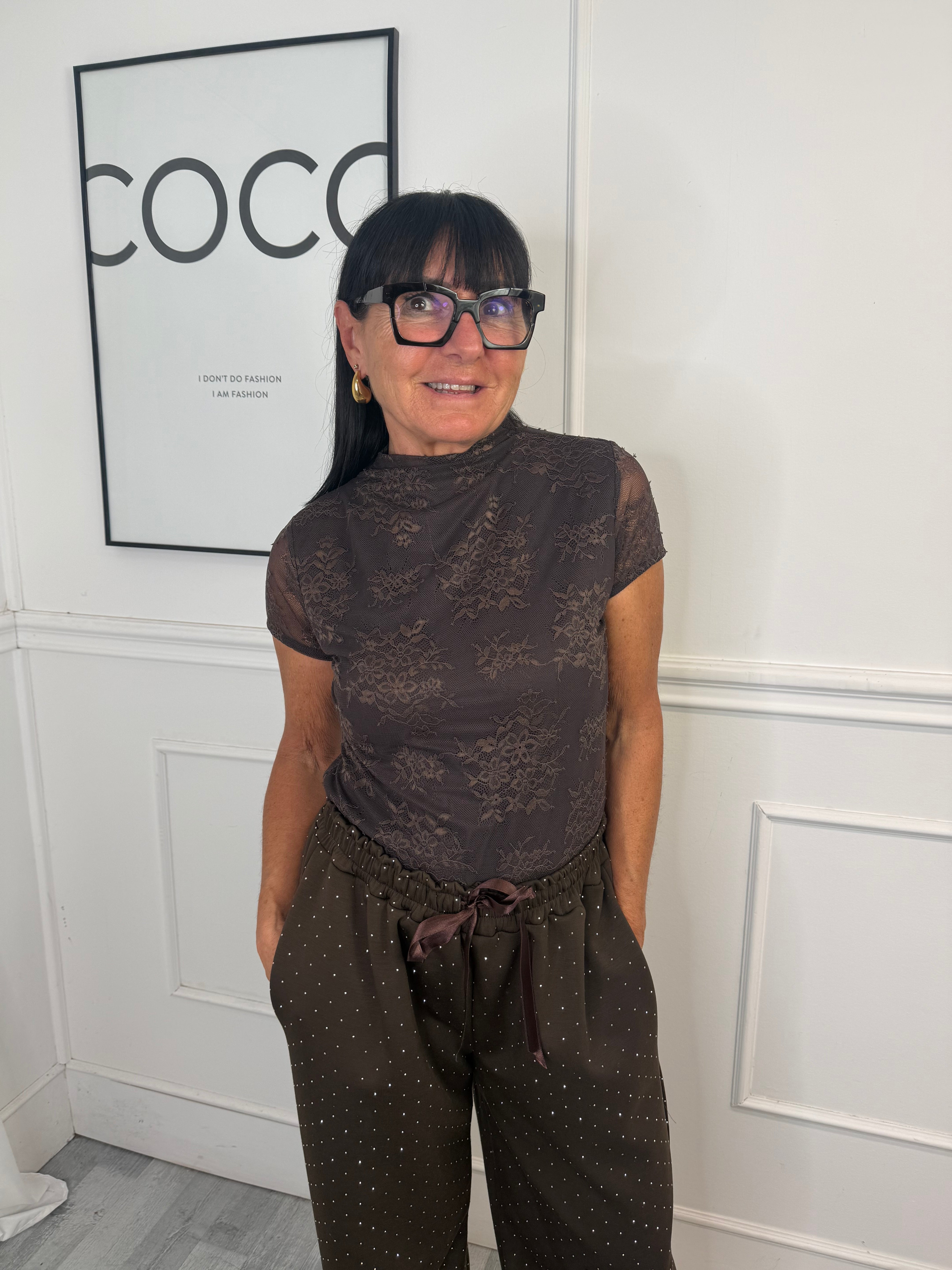 T-shirt Francy Marrone