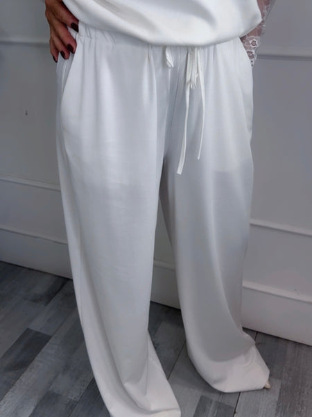 Pantalone Jogger Bianco