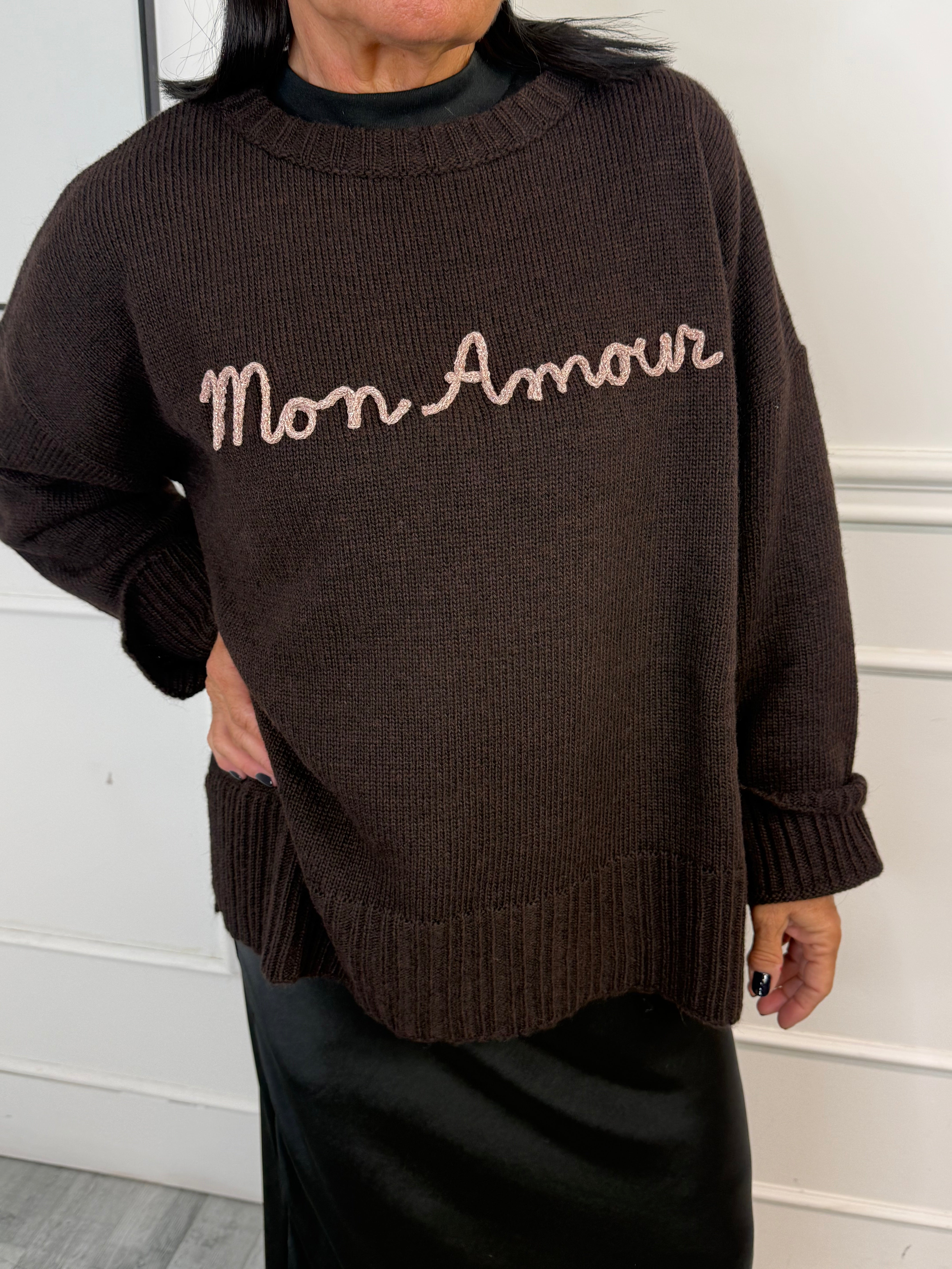 Maglia Mon Amour Marrone Kontatto