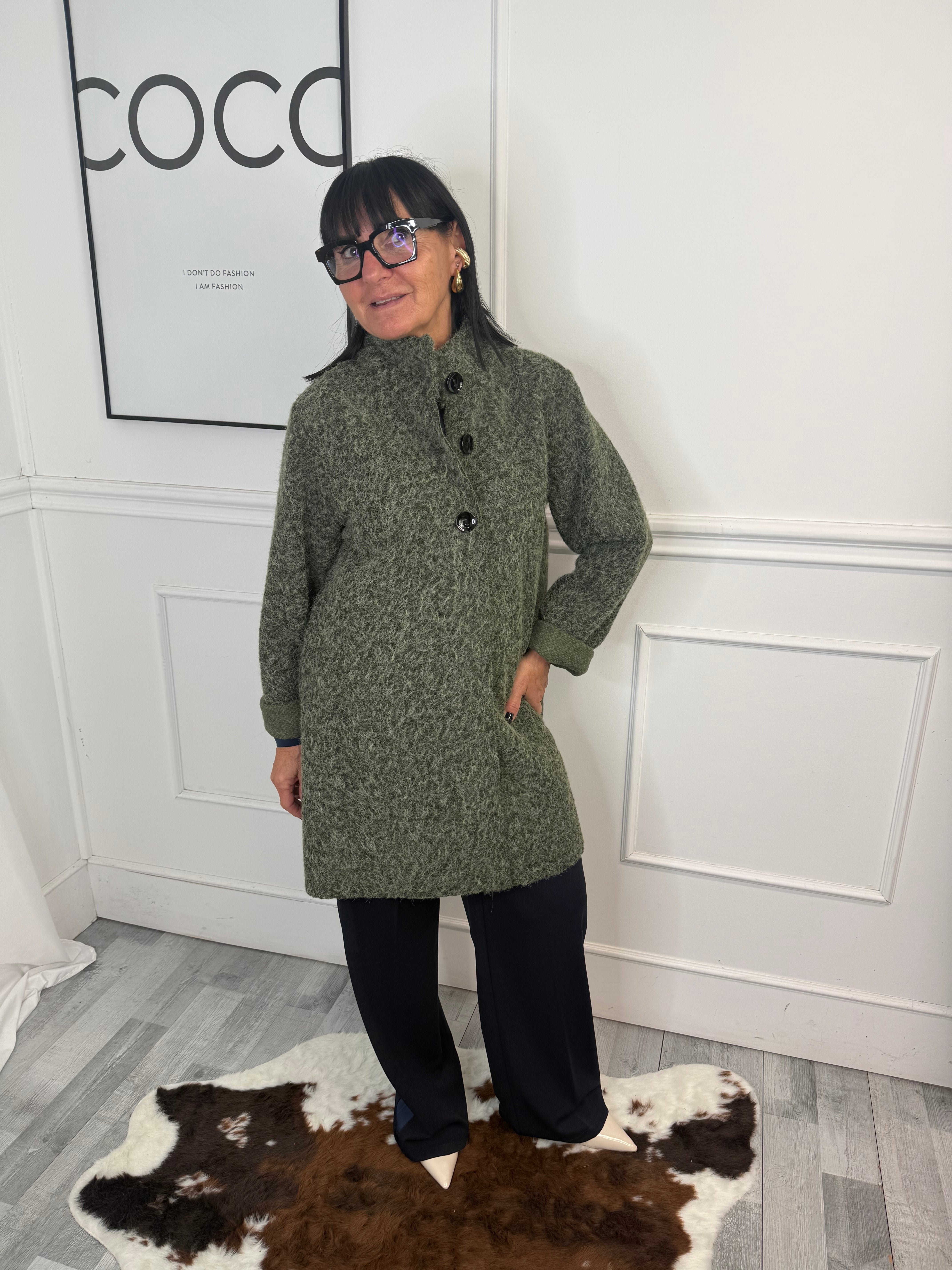 Cappottino Glam Verde Militare